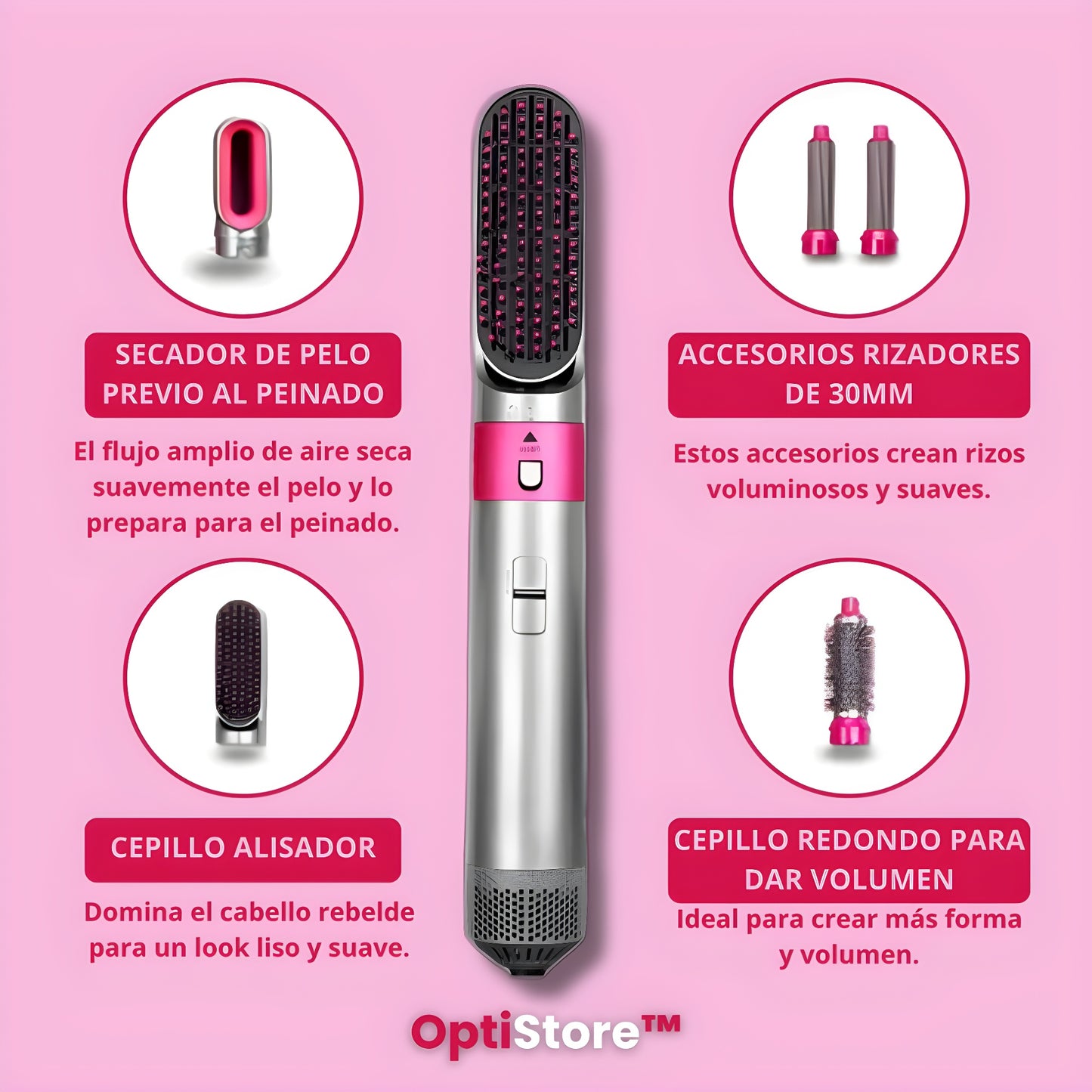 Cepillo Secador 5 en 1 Profesional